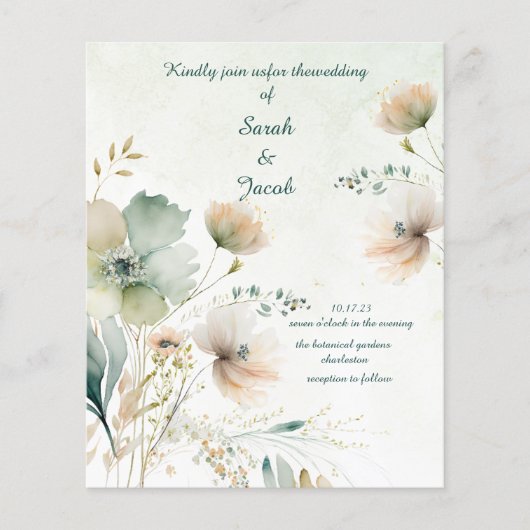 セージエレガントグリーンフローラの予算を結婚設定 チラシ (正面)