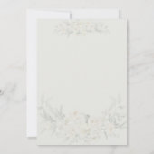 セージエレガントグリーンフローラの結婚徴候 招待状 (裏面)