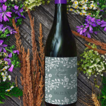 セージエレガントグリーンフローラアパーソナライズされたート結婚ズ