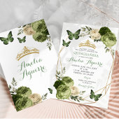 セージエレガントグリーンフローラバタフライキンセアニラ 招待状