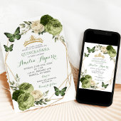 セージエレガントグリーンフローラバタフライキンセアニラ 招待状