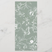 セージエレガントグリーンフローラ庭園の結婚式フラットメニュー メニュー (裏面)