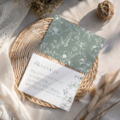 セージエレガントグリーンフローラ庭園の結婚式詳細 エンクロージャーカード