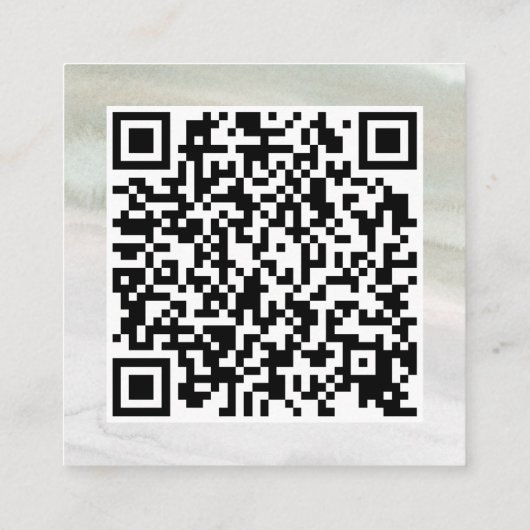 セージエレガントグリーンブランディングありがとうパッキングカード スクエア名刺 (裏面)