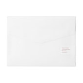 セージエレガントグリーンブルゴーニュバラズホワイト結婚ズ ラップアラウンド宛名ラベル (裏面)