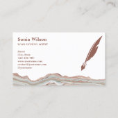 セージエレガントグリーンプロフェッショナル保険募集人 名刺 (裏面)