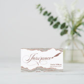 セージエレガントグリーンプロフェッショナル保険募集人 名刺 (スタンド正面)