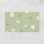 セージエレガントグリーンベイビーシャワーブックベビー エンクロージャーカード (裏面)