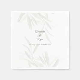 セージエレガントグリーンボタニカルカクテル スタンダードカクテルナプキン