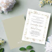 セージエレガントグリーンボタニカルガーデンリーフ 招待状