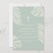 セージエレガントグリーンボ離れホバプテスマ 招待状 (正面)