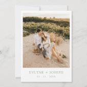 セージエレガントグリーンミニマリストモダンボホ結婚の 招待状 (裏面)