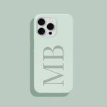 セージエレガントグリーンミニマルイニシャルモノグラム iPhone 15 PRO MAXケース<br><div class="desc">セージエレガントグリーンミニマルイニシャルモノグラムiPhoneケース</div>