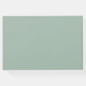 セージエレガントグリーンユーカリの葉結婚の ゲストブック (裏面)