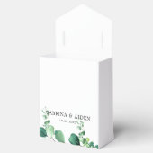 セージエレガントグリーンユーカリの葉結婚の フェイバーボックス (オープン)