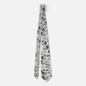 セージエレガントグリーンユーカリ結婚のネックタイ ネクタイ (裏面)