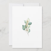 セージエレガントグリーンリーフブライダルシャワー 招待状 (裏面)