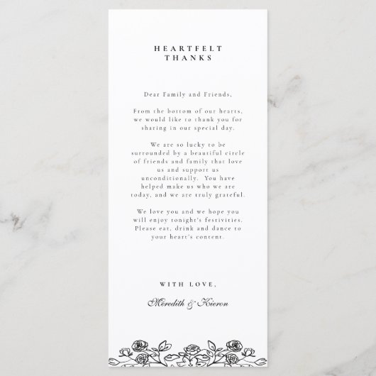 セージエレガントグリーンヴィンテージクレストありがとうござ結婚う メニュー (裏面)