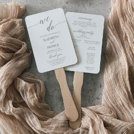 セージエレガントグリーン我々は結婚式 プログラム ハンドファン