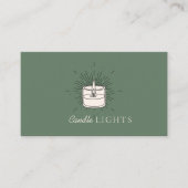 セージエレガントグリーン手作りワックスしょうゆろうそく 名刺 (正面)