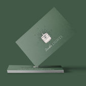 セージエレガントグリーン手作りワックスしょうゆろうそく 名刺