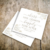 セージエレガントグリーン書結婚道のカスタム スタンダードカクテルナプキン