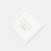 セージエレガントグリーン書道フレーム結婚ズ スタンダードカクテルナプキン (角)