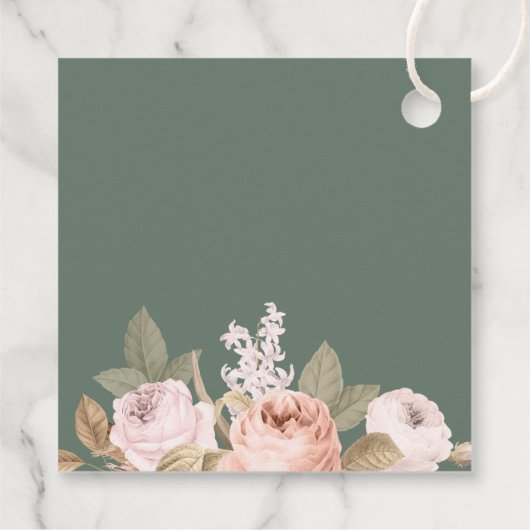 セージエレガントグリーン牡丹結婚ズ フェイバータグ (裏面)