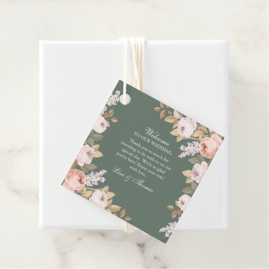 セージエレガントグリーン牡丹結婚ズ フェイバータグ (インサイチュ)