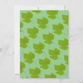 セージエレガントグリーン紅葉ボホフローラズ結婚 招待状 (裏面)