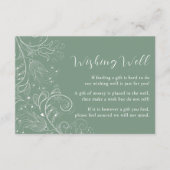 セージエレガントグリーン結婚フローラの願い エンクロージャーカード (正面)