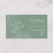 セージエレガントグリーン結婚フローラ登録簿 エンクロージャーカード (正面)