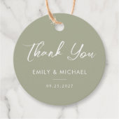 セージエレガントグリーン結婚書道 フェイバータグ (正面)