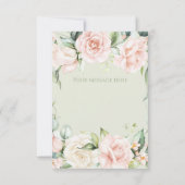 セージエレガントグリーン赤面フローラベビーシャワー サンキューカード (裏面)