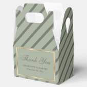 セージエレガントグリーン金ゴールド結婚の感謝 フェイバーボックス (オープン)