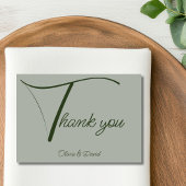 セージエレガントグリーン サンキューカード