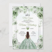 セージエレガントグリーン&シルバープリンセスミクリン 招待状 (正面)