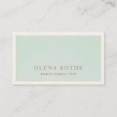 セージエレガントターコイズグリーンアイボリー縁ど コーリングカード (正面)