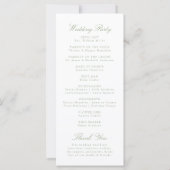 セージエレガントチノイスリークレスト結婚式 プログラム (裏面)