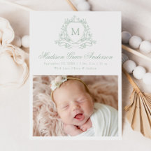 セージエレガントフローラクレストモノグラム4写真誕生