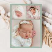 セージエレガントフローラクレストモノグラム4写真誕生 案内状