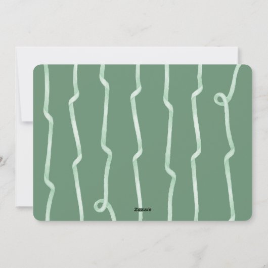 セージエレガントボウ写真フレームメリークリスマス シーズンカード (裏面)