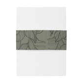 セージエレガントモノグラム葉のパターン 招待状ベリーバンド (裏面例)