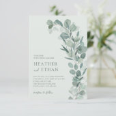 セージエレガントユモダンーカリプタス結婚グリーン 招待状 (スタンド正面)