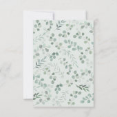セージエレガントユモダンーカリプタス結婚グリーン 招待状 (裏面)