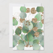 セージエレガントユーカリ誕生日パーティー 招待状 (裏面)