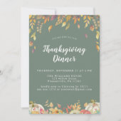 セージエレガント感謝祭ディナー 招待状 (正面)