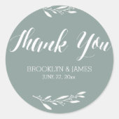 セージエレガント結婚式の引き出物シール周フローラ ラウンドシール (正面)