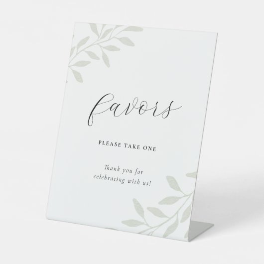 セージエレガント結婚式の引き出物 台座サイン (正面)