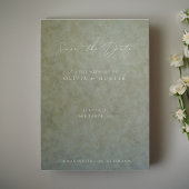 セージエレガント金ゴールドウェディング日付カードを保存